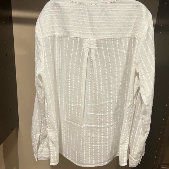 Tommy Hilfiger Cream Buttoned Long Sleeve Blouse - Picture 3 of 5